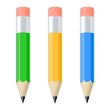Set of colorful pencils. Vector illustrationのイラスト素材