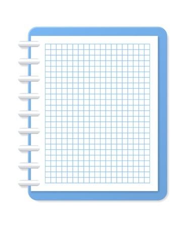 Blank checkered notebook  Vector illustration のイラスト素材