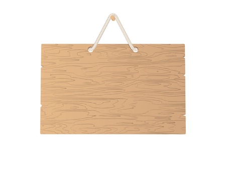Blank wooden plate illustration のイラスト素材