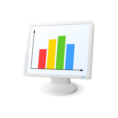 Computer monitor icon. Vector illustration.のイラスト素材