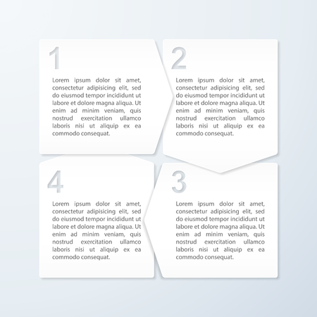 Paper progress banners. Design template. Vector illustration.のイラスト素材