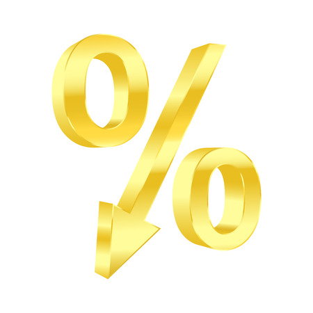 Dropping percent symbol. Vector illustration.のイラスト素材