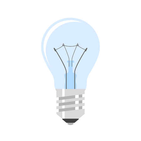 Flat light bulb icon. のイラスト素材