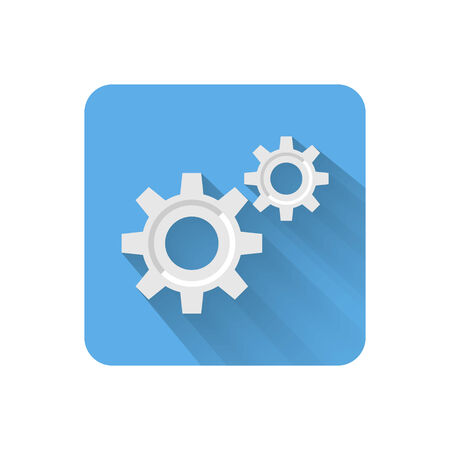 Flat settings icon. Vector illustrationのイラスト素材