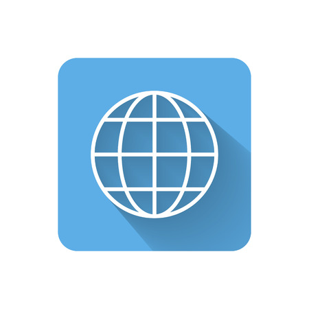 Flat globe icon. Vector illustrationのイラスト素材