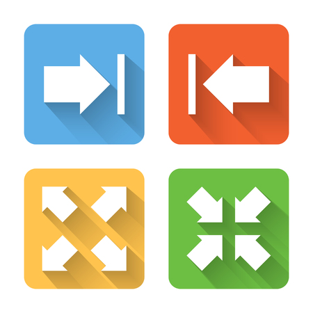 Flat image view interface icons. Vector illustrationのイラスト素材