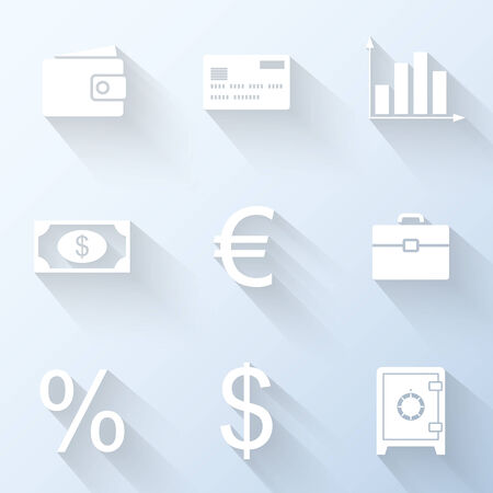 Flat business icons. Vector illustrationのイラスト素材