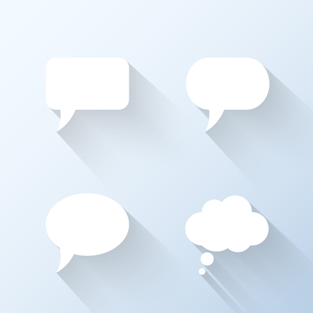 Flat speech bubble icons. Vector illustrationのイラスト素材
