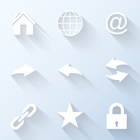 Flat internet browsing icons. Vector illustrationのイラスト素材