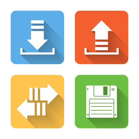 Flat internet traffic icons. Vector illustrationのイラスト素材