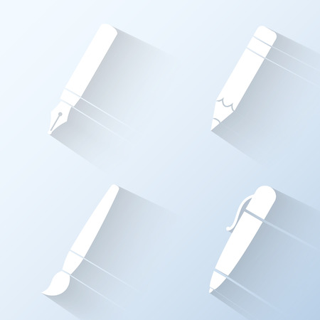 Flat drawing icons. Vector illustrationのイラスト素材