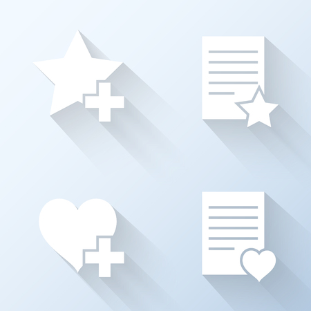Flat favorites icons. Vector illustrationのイラスト素材