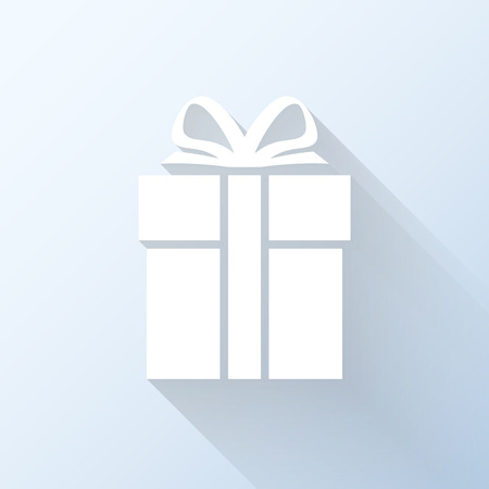 Flat gift icon. Vector illustrationのイラスト素材