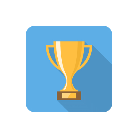Flat award icon with long shadow. Vector illustrationのイラスト素材