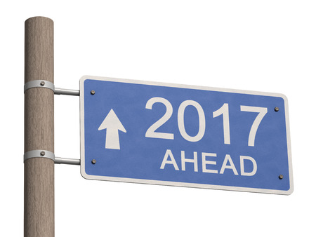Happy New Year 2017. Greeting card. 3d illustrationの写真素材