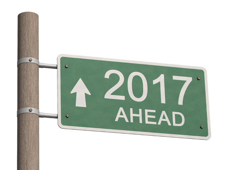 Happy New Year 2017. Greeting card. 3d illustrationの写真素材