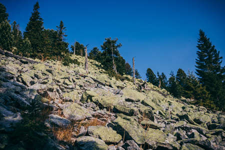 A rocky hill a mountainの写真素材