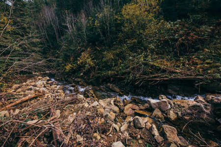 A sign on a rock a mountainの写真素材