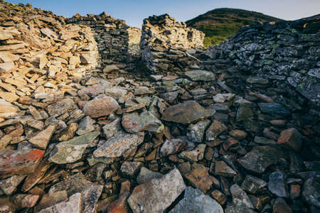 A view of pile of rocksの写真素材