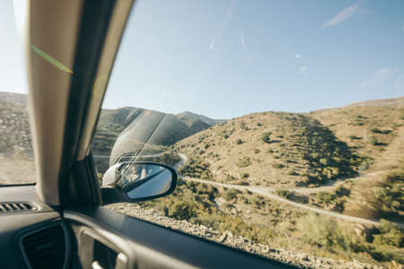 A person driving a carの写真素材