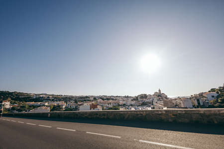 A bridge over a roadの写真素材