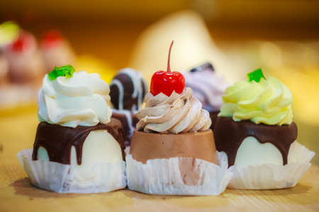 A close up of a decorated cake on a tableの写真素材