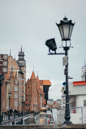 A view of a city streetの写真素材