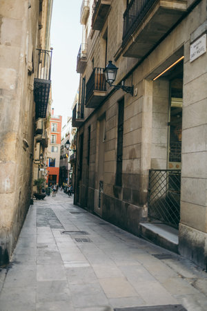 A narrow city street travelの写真素材
