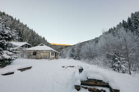 A snow covered slope travelの写真素材