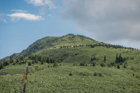 A sign on the side of a mountainの写真素材