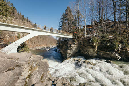 A snow covered bridge Aの写真素材