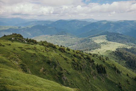A view of a mountainの写真素材