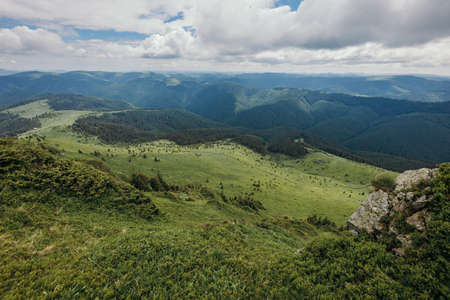 A view of a mountainの写真素材