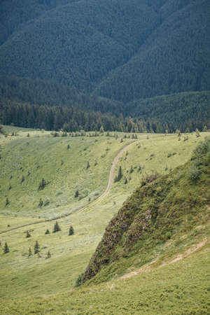 A view of a mountainの写真素材