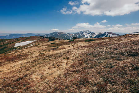 A view of a mountainの写真素材