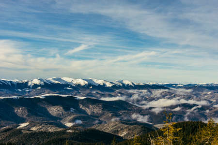 A view of a mountainの写真素材