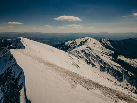mountain landscape in winter on snow a travelの写真素材