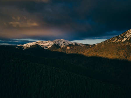 A view on the side of a mountainの写真素材