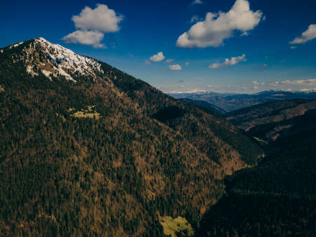 A view on the side of a mountainの写真素材