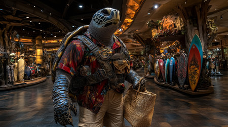 Cosplayer at the Madame Tussauds museum in Las Vegas. Madame Tussauds is a wax museum and tourist attractionの素材