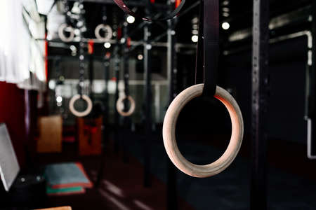 Gymnastic rings. Sports ringsの写真素材