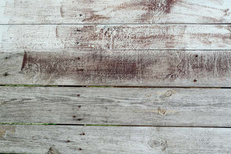 Background of old wooden boards with nails. Old wooden texture background, free spaceの写真素材