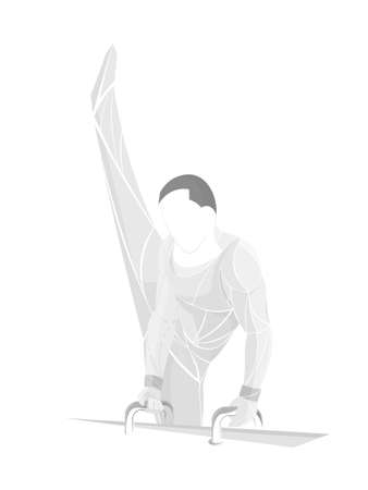 gymnast pommel horseのイラスト素材