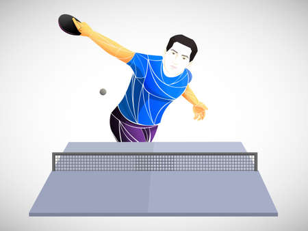 table tennis, ping pong, table tennis, Player, athlete, game, vectorのイラスト素材