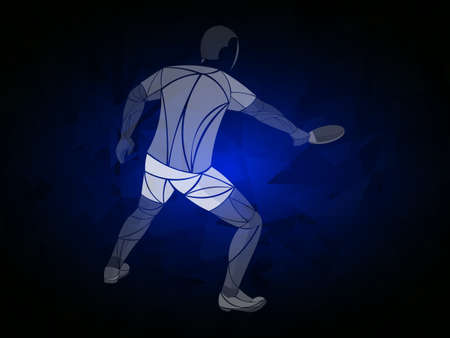 table tennis, ping pong, table tennis, Player, athlete, game, vectorのイラスト素材