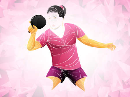 table tennis, ping pong, table tennis, Player, athlete, game, vectorのイラスト素材