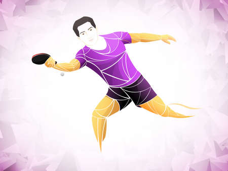 table tennis, ping pong, table tennis, Player, athlete, game, vectorのイラスト素材