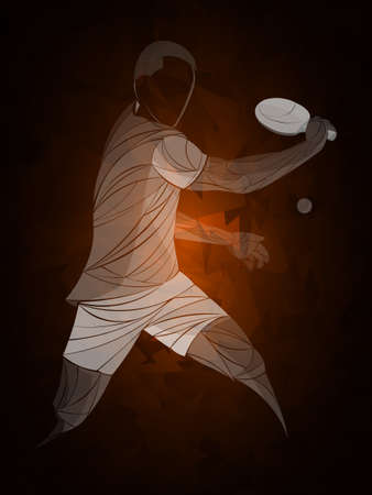 table tennis, ping pong, table tennis, Player, athlete, game, vectorのイラスト素材