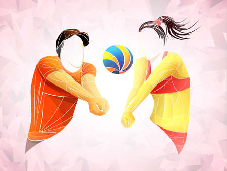 international volleyball, volleyball live, play volleyball, women volleyball, volleyball playerのイラスト素材