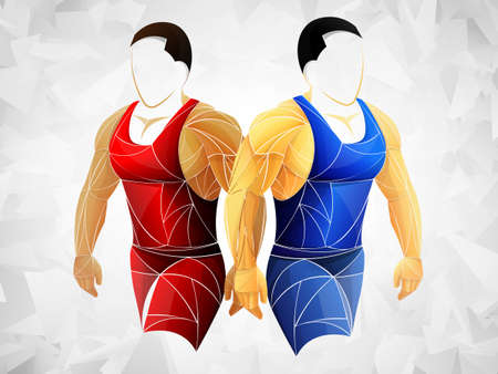 athlete Wrestling vector. wrestling  icon vector isolated. Greco-Roman wrestlingのイラスト素材